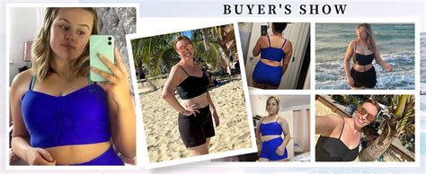 Amazon Lilosy Drawstring High Waisted Bikini Set Srting Swimsuit Spaghetti Strap Cami Top