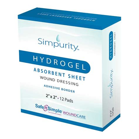 Safe n Simple Simpurity Hydrogel Absorbent Wound Dressing Sheet With ...