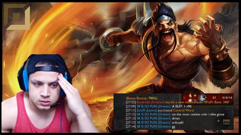 💀 Tyler1 Cant Carry Trash Draven Adc Gameplay ᴴᴰ Youtube