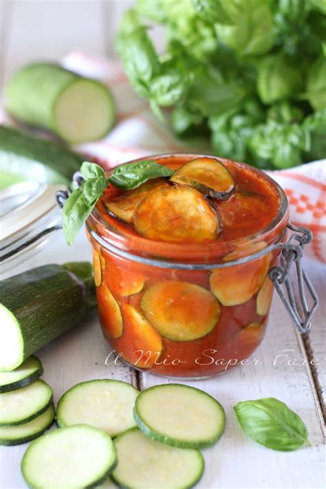 Conserva Di Zucchine Al Sugo Ricetta Condimento Pasta O Contorno