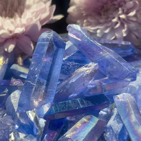 Sage Goddess Tanzine Aura Quartz Point For Psychic Awakening