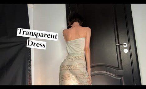 K Try On Haul No Panties Transparent Lingerie White Blue Dress Lingerie Try On Haul