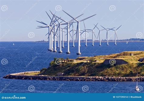 Island and Windmills stock photo. Image of electricity - 137739314