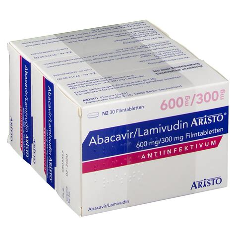 Abacavir Lamivudin Aristo 600 Mg 300 Mg 90 St Mit Dem E Rezept Kaufen