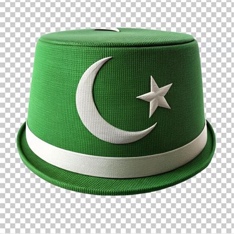 Premium PSD Pakistan Flag Cap On Transparent Background