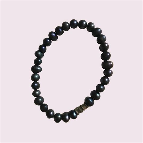 Black Pearl Bracelet, Women's Fashion, Jewelry & Organizers, Bracelets ...