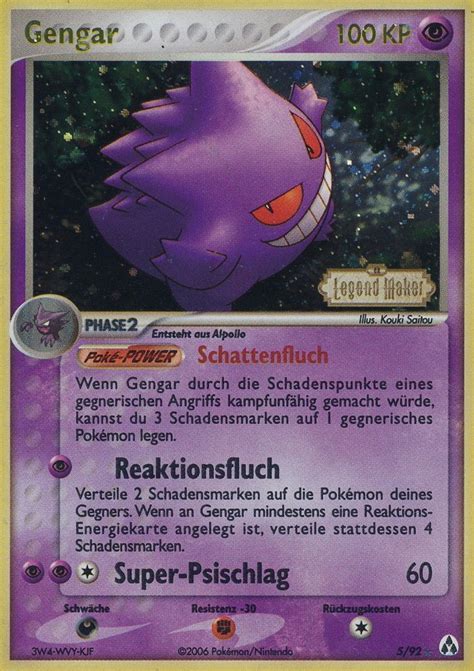 Gengar Wert Bild K Nstler Seltenheit Pokemonkarte De