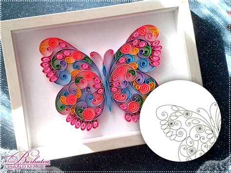 Quilling Pattern Butterfly, Quilling Template - Inspire Uplift