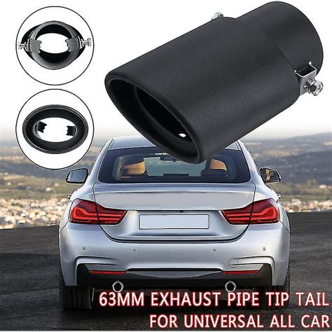 Pcs Mm Universal Inlet Auto Car Exhaust Pipe Tip Tail Stainless