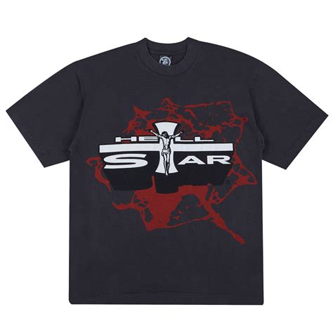 Ntwrk Hellstar Jesus Emblem Tee Vintage Black