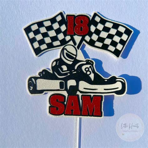 Go Kart Cake Topper Personalised Etsy Uk