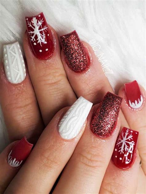 Nude And Gold Glitter Coffin Nails Christmas Nails Designs