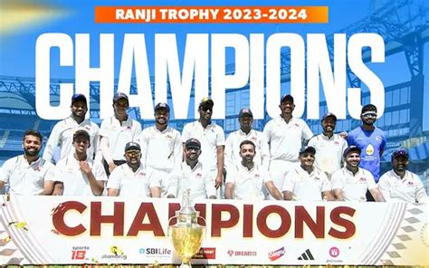 Mca Doubles Up Mumbais Prize Money To Celebrate 42nd Ranji Trophy Conquest