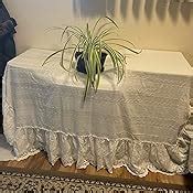 Amazon Patdrea French Lace Tablecloth Cotton White Rectangle