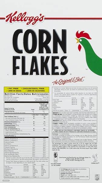 Kellogg S Corn Flakes Nutrition Label Besto Blog