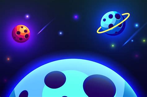 Colorful hand drawn galaxy banner template Vector | Free Download