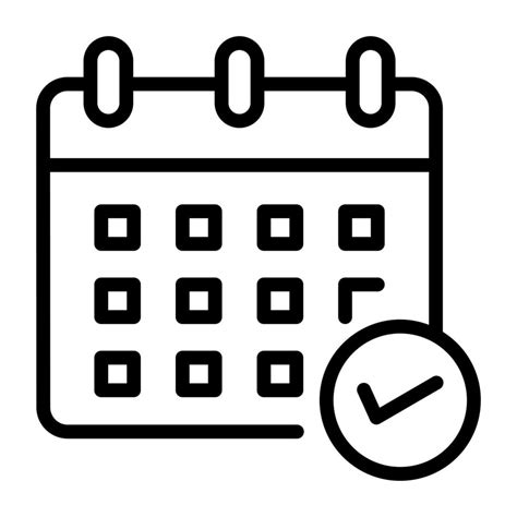 Get A Line Icon Of Confirm Schedule 12710217 Vector Art At Vecteezy