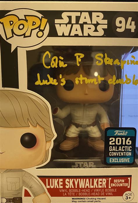 Colin Skeaping Signed Luke Skywalker Bespin Yellow