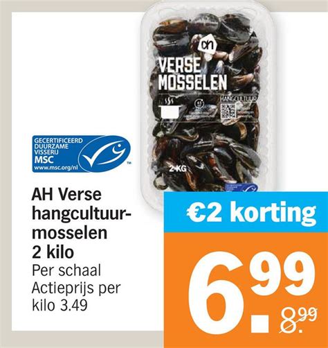 Ah Verse Hangcultuur Mosselen Kilo Aanbieding Bij Albert Heijn