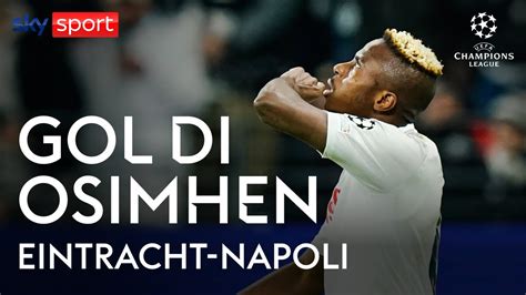 Eintracht Napoli Il Gol Del Vantaggio Di Osimhen Youtube