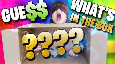 Blind Folded Guess Whats In The Box Challenge Youtube