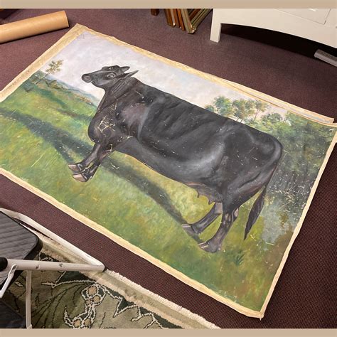 Cow, Folk Art Paintings, Pair | Dalton's American Decorative Arts