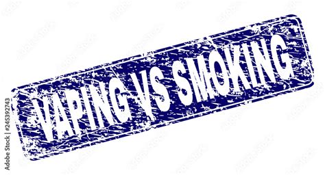 Vektorová Grafika „vaping Vs Smoking Stamp Seal Print With Distress