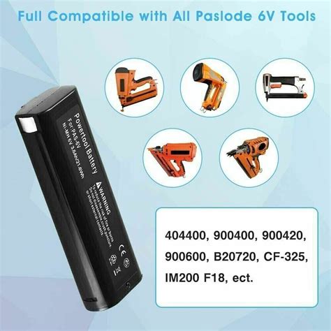 2 PACK 4 8Ah For Paslode Impulse 6V 404717 Ni MH Battery Nailer 900400