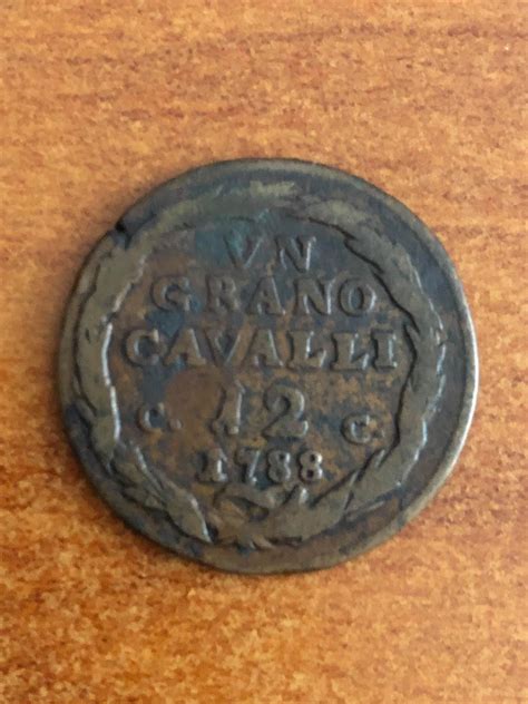 Grano 12 Cavalli 1788 Monete e Medaglie delle Due Sicilie già Regno