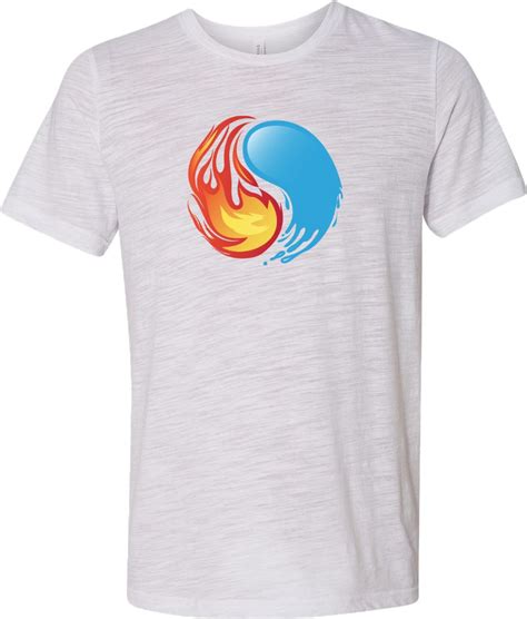 Yin Yang Fire And Water Burnout Yoga Shirt Yin Yang Fire And Water