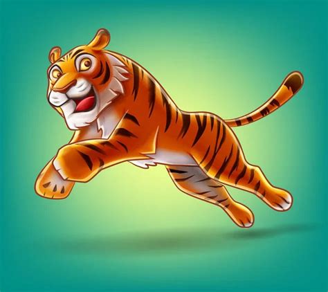 Cartoon Tiger Pictures Running