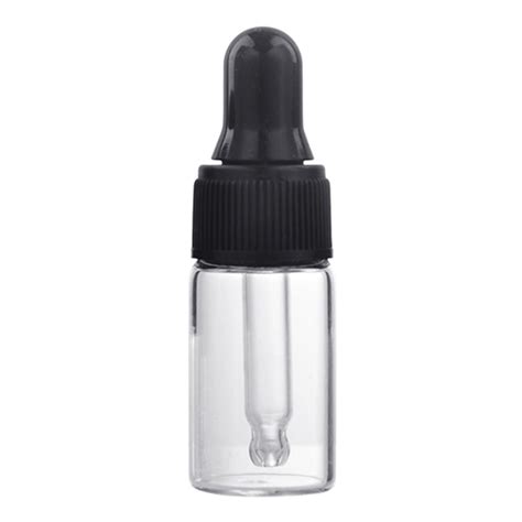 1ml 2ml 3ml Refillable Clear Mini Empty Glass Dropper Bottle Protable