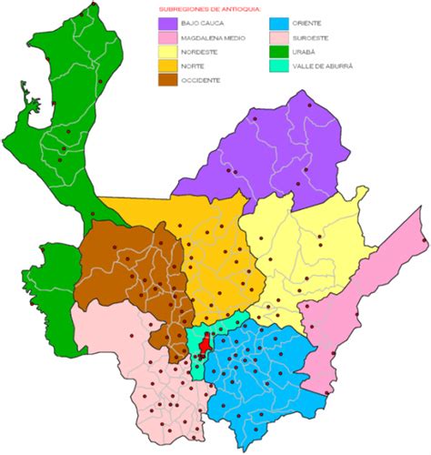 Mapa De Antioquia