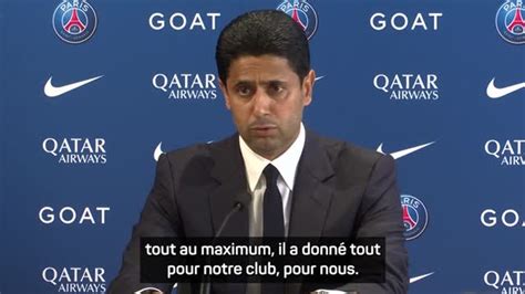 PSG Nasser Al Khelaïfi rend hommage à Christophe Galtier et Lionel Messi