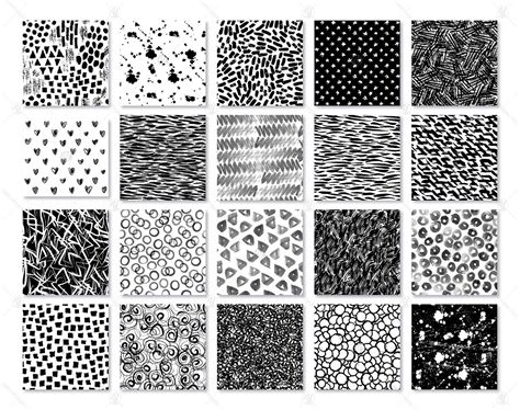 100 Abstract Black&White Patterns on Yellow Images Creative Store