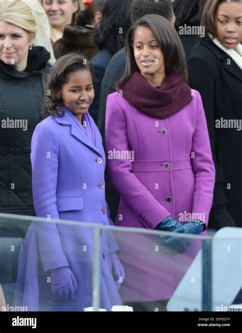 First Daughters Sasha And Malia Obama Arrive For President Barack Obama