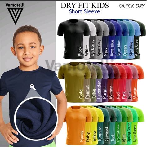 Jual Kaos Anak Polos Anak Oblong Dryfit Drifit Olahraga Sport Jersey