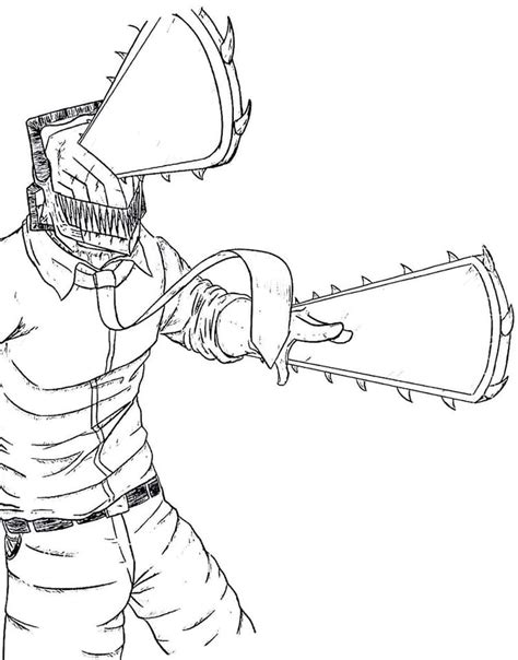 Chainsaw Man To Print Coloring Page Free Printable Coloring Pages For