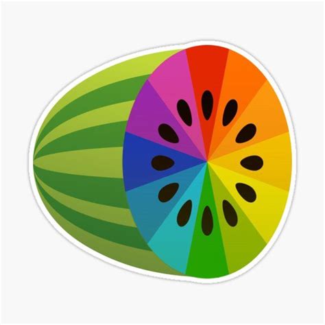 Colourful Melon Sticker By Cute Kingdom Inspirational Stickers