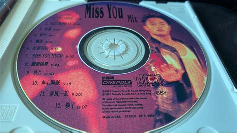 張國榮 Leslie Cheung Miss You Mix 舊版 圖案 Cd 正常版 錯體版 興趣及遊戲 音樂樂器 And 配件 音樂與