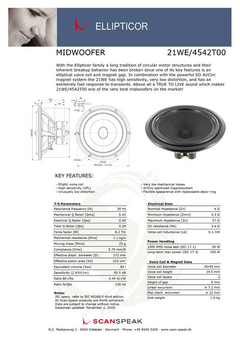 Scan Speak Ellipticor We T Mid Range Woofer