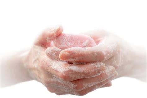 Antibacterial Soap In The Hands Stock Photo Image Of Finger Clean