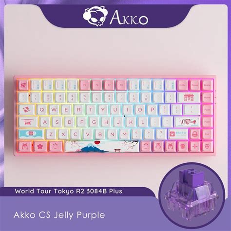 Akko 3084B Plus Tour Tokyo R2 OEM RGB Hot Swap Wireless Mechanical Gaming Keyboard 84 Key Multi