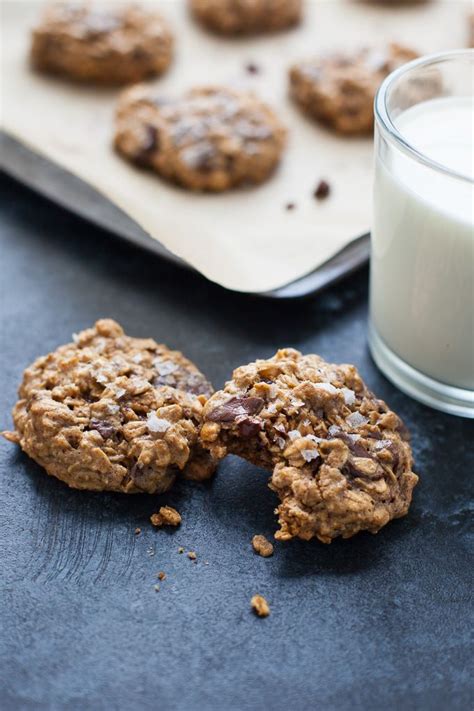 Dark Chocolate Almond Butter Oatmeal Cookies With Sea Salt Recipe