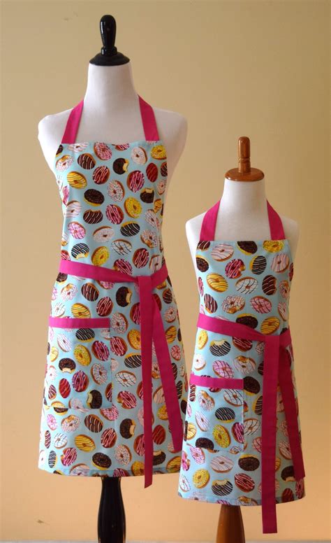 Mommy And Me Apron Set Mother Daughter Apron Set Donut Apron Set