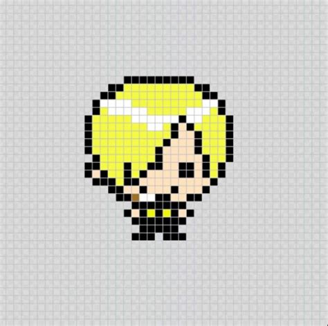 sanji pixel art tulipanes dibujo imagenes cuadriculadas dibujos pixel