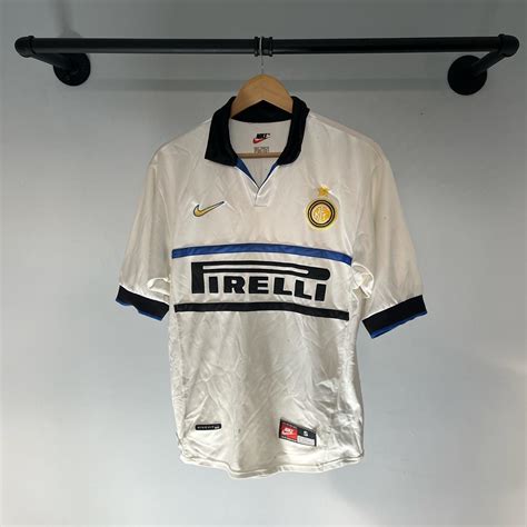 Inter Milan white rare away kit Small Okay... - Depop