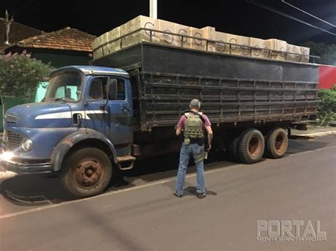 Polícia Federal Apreende Caminhão 1113 Carregado De Cigarros Em Mercedes