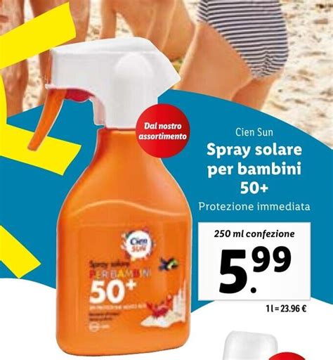 Cien Sun Spray Solare Per Bambini Ml Offerta Di Lidl