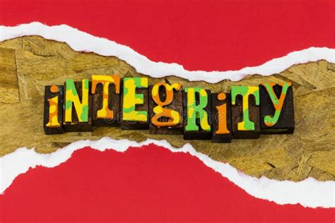 Integrity Ethics Honesty Respect Symbol Concept Word Integrity Ethics